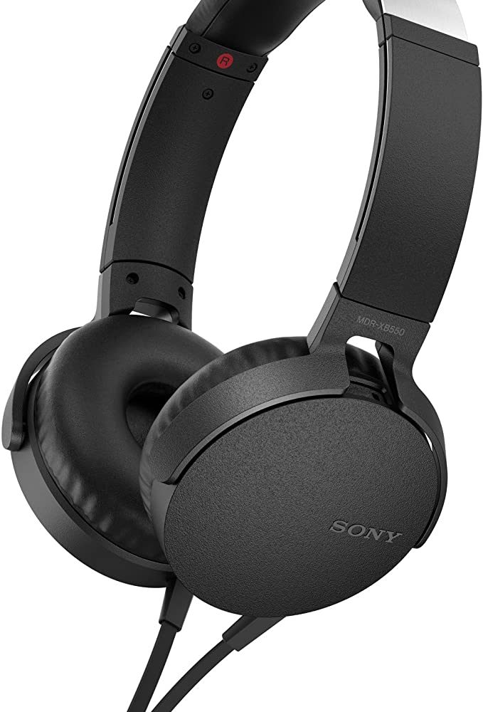 【 Mejor precio en oferta de 】✔️️ Sony MDR-XB550AP, Auriculares de Diadema Extra Bass (micrófono Integrado Compatible con Smartphones, Diadema Metálica Adaptable), Alámbrico, Talla Única, Negro
