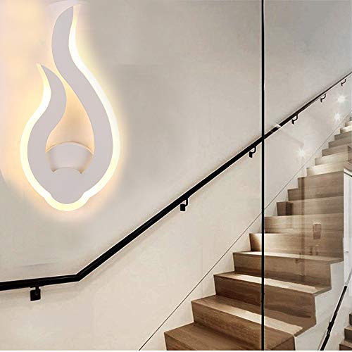 【 Mejor precio en oferta de 】✔️️ Apliques pared Interior, Lampara pared LED, 9W Luz Blanca Cálida 3000K, Forma de Llama, Montado en la pared, para Sala de Estar Pasillo Dormitorio, 220V IP20 (Blanco Cálido)