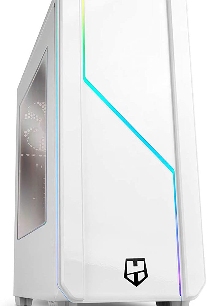 【 Mejor precio en oferta de 】✔️️ Nox Hummer MC PRO ARGB -NXHUMMERMCPROW- Caja PC, Semi-Torre, tira LED ARGB Rainbow, ventana lateral acrílica, Blanca