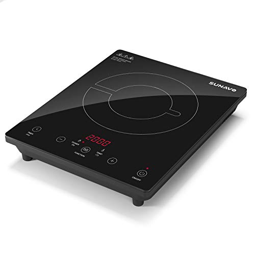 【 Mejor precio en oferta de 】✔️️ SUNAVO Placa de Inducción Portátil, Vitroceramica Induccion Placa 15 Control de Temperatura 2000W