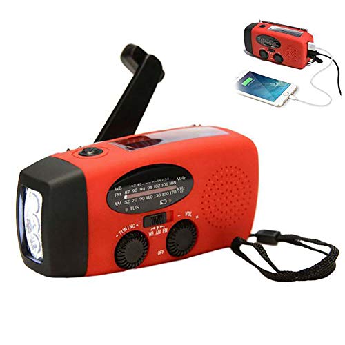 【 Mejor precio en oferta de 】✔️️ StyleBest 1 manivela solar con dinamo, manivela de emergencia, radio solar Radi Power Bank con linterna LED, potencia de batería 3 x AAA 350 mAh 3,6 V NI-MH