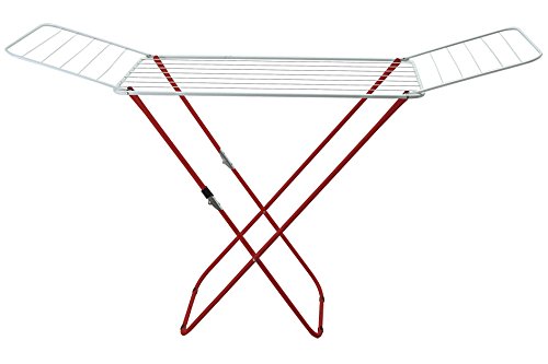 【 Mejor precio en oferta de 】✔️️ Supernet - Tendedero, Metal y plástico, Blanco y Rojo, 180 x 50 x 105 cm