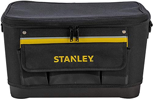 【 Mejor precio en oferta de 】✔️️ STANLEY 1-96-193 - Bolsa para herramientas con tapa plana, 44.7 x 26.2 x 25.1 cm, base reforzada