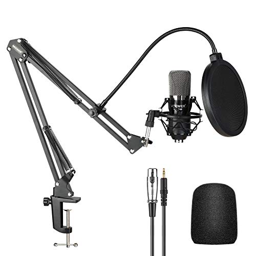 【 Mejor precio en oferta de 】✔️️ Neewer NW-700 Micrófono Condensador Pro Estudio Grabación de Emisión y NW-35 Micrófono Grabación Ajustable Suspensión Brazo de Tijera con Montaje de Choque y Abrazadera Montaje kit