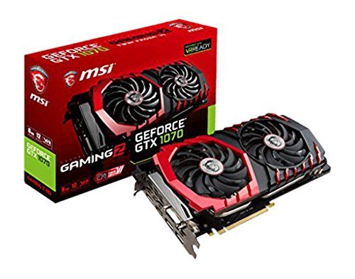 【 Mejor precio en oferta de 】✔️️ MSI GeForce GTX 1070 Gaming Z 8G - Tarjeta gráfica (refrigeración Twin Frozr Vi, Backplate, LED RGB, 8 GB Memoria GDDR5, VR Ready)