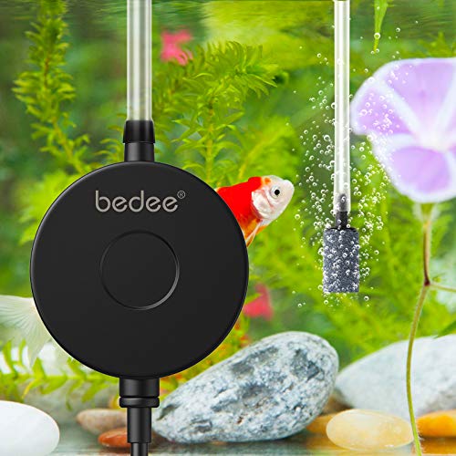 【 Mejor precio en oferta de 】✔️️ bedee Oxigenador Acuario, Bomba Aire Acuario de Peces Aireador Acuario Nanoacuarios Bomba de Oxígeno Silenciosa 1W Bomba de Aire para Acuarios