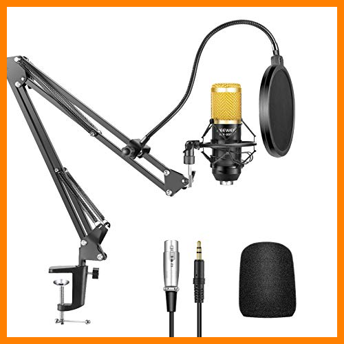 【 Mejor precio en oferta de 】✔️️ Neewer NW-800 Micrófono Condensador Profesional Estudio y NW-35 Micrófono Grabación Ajustable Suspensión Brazo de Tijera Soporte con Montaje Anti-choque y Kit Abrazadera de Montaje