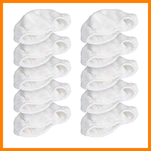 【 Mejor precio en oferta de 】✔️️ Navaris paño de microfibra para vaporeta - Set de 10 almohadillas de repuesto para limpiador a vapor eléctrico 46387 - Mopa para pared suelo - 6 x 10CM