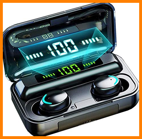 【 Mejor precio en oferta de 】✔️️ Auriculares Inalámbricos, Auriculares Bluetooth 5.0 3500mAh 150H Playtime IPX7 Impermeable con Caja de Carga y Mic, HiFi Calidad De Sonido y Pantalla LED In-Ear Auriculares,para Trabajar o Viajar