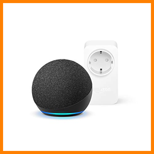 【 Mejor precio en oferta de 】✔️️ Nuevo Echo Dot (4.ª generación), Antracita + Amazon Smart Plug (enchufe inteligente WiFi), compatible con Alexa