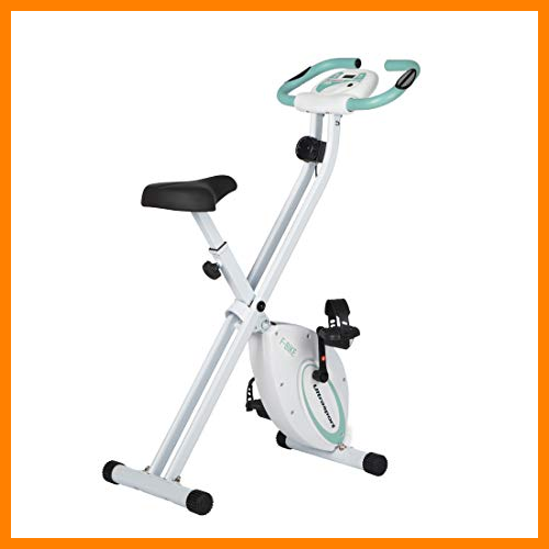【 Mejor precio en oferta de 】✔️️ Ultrasport F-Bike Design Bicicleta estática de fitness plegable con sillín de gel, portabidones, pantalla LCD, sensores de pulso, compacta y plegable, carga máxima 110 kg, Negro