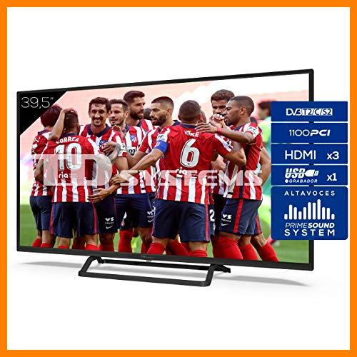 【 Mejor precio en oferta de 】✔️️ TD Systems Televisor 3X HDMI, VGA, USB, 1100 PCI Hz, Grabador Reproductor, DVB-T2/C/S2 Modo Hotel - K40DLX11F 39,5 Pulgadas