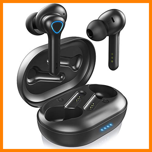 【 Mejor precio en oferta de 】✔️️ Motast Auriculares Bluetooth, Auriculares Inalámbricos Bluetooth 5.0 con Micrófono Incorporado, HiFi Estéreo IP7 Impermeable In-Ear Auriculares con Caja de Carga, Control Táctil, Reproducci 30 Horas