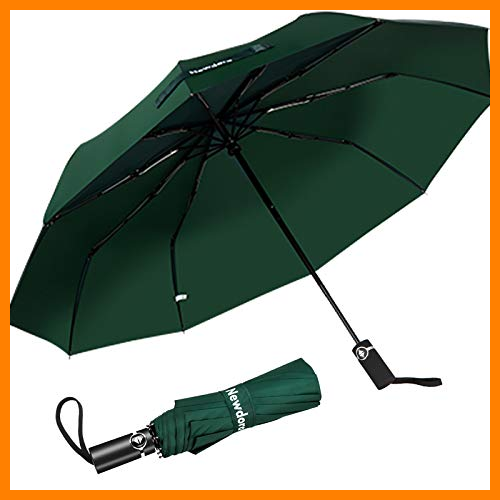 Paraguas Plegable Automático Impermeable con 10 Armazones de Metal Compacto Resistencia contra Viento para Viaje para Hombres y Mujeres,Paraguas de Viaje Fácil de Transportar 