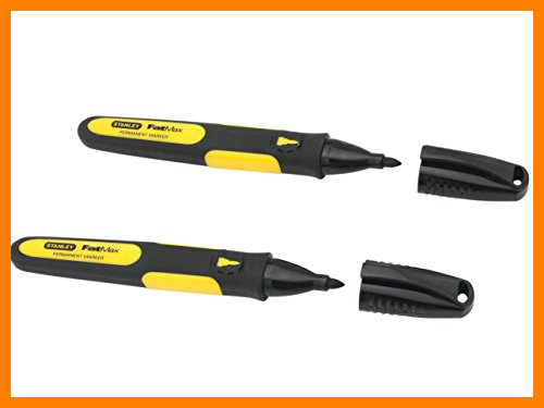 【 Mejor precio en oferta de 】✔️️ STANLEY FATMAX 0-47-312 - Marcador FatMax punta fina color negro, pack x 2 uds
