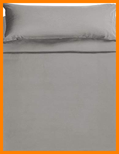 【 Mejor precio en oferta de 】✔️️ Arcoiris Juego de Sábanas, Sábana Bajera Ajustable Cama con Encimera ,Fundas de Almohada (Cama 90: 90x190/200cm, Gris)