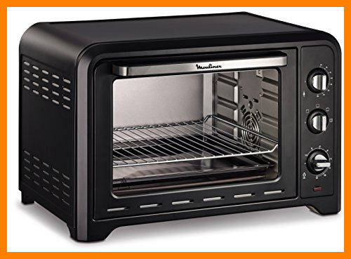 【 Mejor precio en oferta de 】✔️️ Moulinex Optimo OX484810 - Horno de Conveccción 39 L, 6 Modos de Cocción con Termostato de hasta 240º y Temporizador hasta 120 Minutos, Bandeja de Horneado y Rejillas Reversibles, Diseño Compacto