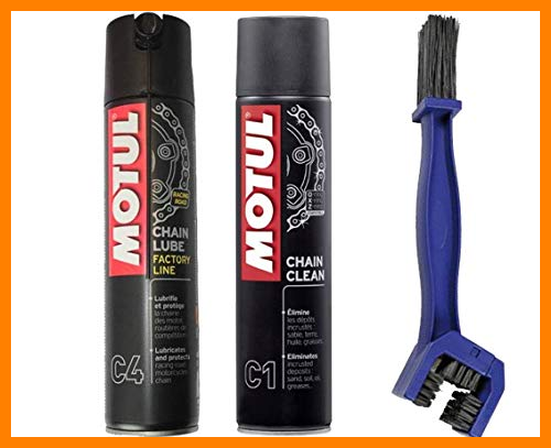 【 Mejor precio en oferta de 】✔️️ Motul - Kit de limpiador lubricante para cadena C4 400 ml + cepillo de limpieza para la cadena