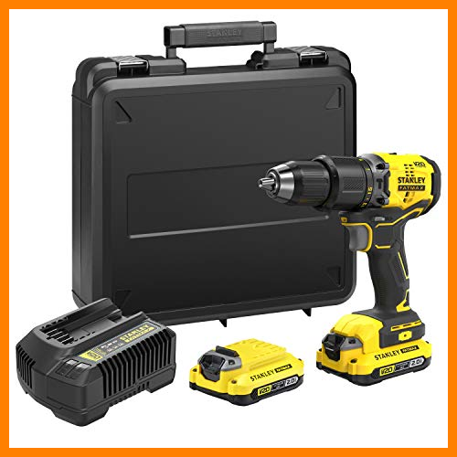 【 Mejor precio en oferta de 】✔️️ STANLEY SFMCD715D2K-QW TALADRO PERCUTOR V20 LI-ION 18V BRUSHLESS CON 2 BATERÍAS 2Ah, CARGADOR Y MALETÍN