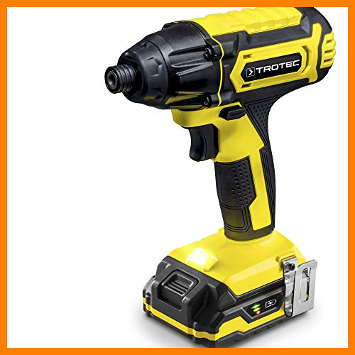 【 Mejor precio en oferta de 】✔️️ TROTEC Destornillador de Impacto con Bateria PIDS 10-20V, 3.600 r.p.m, Lámpara de trabajo LED, Batería múltiple Flexpower 20 V, Adaptador de puntas, Cargador rápido