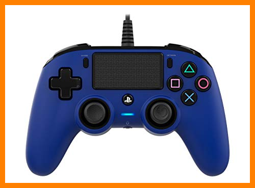 【 Mejor precio en oferta de 】✔️️ Nacon - Mando Compacto, Color Azul (PS4)