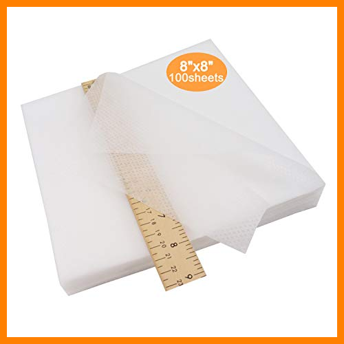 【 Mejor precio en oferta de 】✔️️ New brothread No Show Mesh (Malla Invisible) Estabilizador de Bordado 8"x8" (20cmx20cm) - 100 Hojas - Peso Ligero 50gm (1.8oz) - Se Adapta a Máximo Bordado Área 15cmx15cm