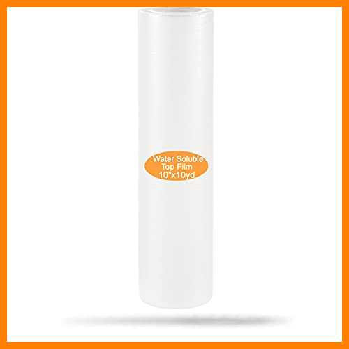【 Mejor precio en oferta de 】✔️️ New brothread 25 Micrones Transparente Wash Away estabilizador película de soluble en agua Estabilizador de bordado - 10" x10 Yd/Rollo