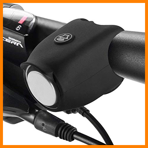 【 Mejor precio en oferta de 】✔️️ Timbre De Bicicleta Electrónico - Bocina Ciclismo Adecuado para Ciclismo al Aire Libre Uso,Accesorios bocina de Bicicleta de Bell del Manillar,Mini Portátil eléctricos Campanas 110 dB (negro)