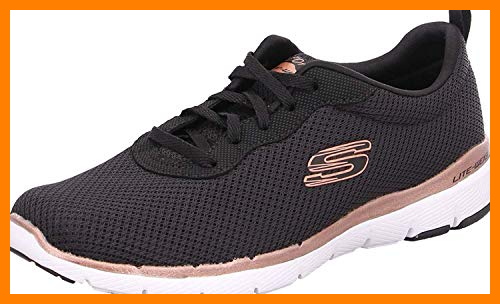 【 Mejor precio en oferta de 】✔️️ Skechers Flex Appeal 3.0-First Insight, Zapatillas Mujer, Negro (Bkrg Black Mesh/Trim), 39 EU