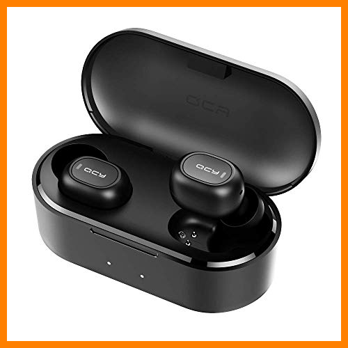 【 Mejor precio en oferta de 】✔️️ Auriculares Bluetooth con Micrófonos, HOMSCAM True Wireless Earbuds Impermeable Auriculares Inalámbricos Bluetooth 5.0 QCY HiFi Mini Twins Estéreo In-Ear Bluetooth con Caja de Carga Portátil