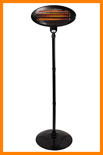 【 Mejor precio en oferta de 】✔️️ SUNTEC Calefactor de terraza | Radiador electrico de bajo consumo | Estufa electrica para el exterior | Calentador sin gas ni aceite | Calefaccion portatil con max. 2000w | Emisor de cuarzo Night Sun