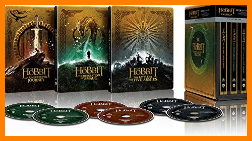 【 Mejor precio en oferta de 】✔️️ Trilogía El Hobbit versión extendida - Steelbook 4k UHD [Blu-ray]