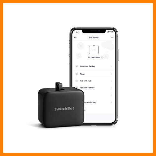 【 Mejor precio en oferta de 】✔️️ SwitchBot Smart Switch, Sin Cableado, Aplicación Inalámbrica o Control de Temporizador, Añade SwitchBot Hub Works con Alexa, Google Home, Siri, IFTTT (negro)