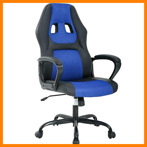 【 Mejor precio en oferta de 】✔️️ T-LoVendo TY-GRC61-Blue Silla Gaming Oficina Racing Escritorio Videojuegos Sillon Gamer Despacho, Azul Negro