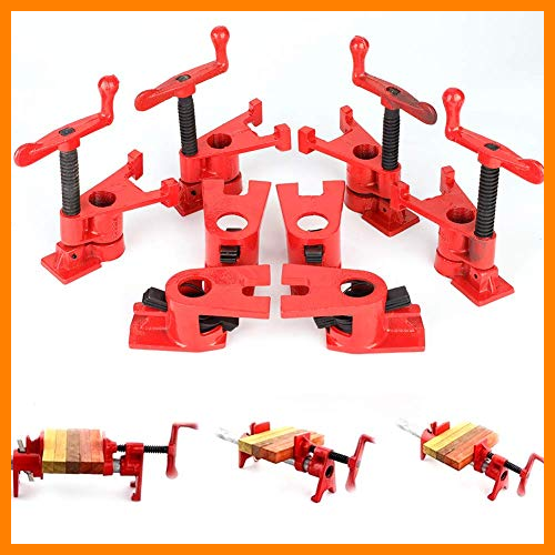 【 Mejor precio en oferta de 】✔️️ Victool Abrazaderas para carpinteros de Madera Juego de Abrazaderas para Tubos, 4 Juegos Juego de Abrazaderas de Metal de Madera de Hierro de liberación rápida, Base Ancha, 3/4 ''