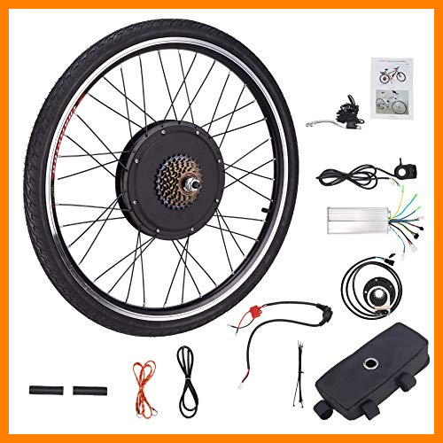 【 Mejor precio en oferta de 】✔️️ Viribus Kit de Conversión para Bicecleta Eléctrica 48V 1000W Kit de Conversión de Bicicleta Electric para Rueda Trasera 26Pulgadas Bike Conversion Kit con Controlador de Modo Dual