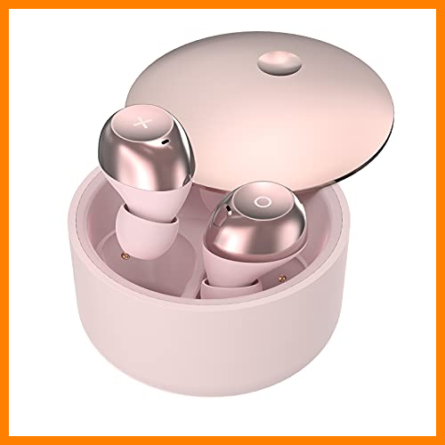 【 Mejor precio en oferta de 】✔️️ Auriculares Inalambricos, In-Ear Auriculares Bluetooth 5.1, Calidad de Sonido sin Pérdidas, 50 Horas Tiempo de Reprodución, Reducción de Ruido de Llamada, IPX7 Impermeable,Deslizar Abierto(Rosa)