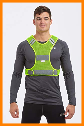 【 Mejor precio en oferta de 】✔️️ Time To Run Chaleco De Running Ligero, Reflectante, De Gran Visibilidad con 3M Scotchlite para Ciclismo y Running M Amarillo