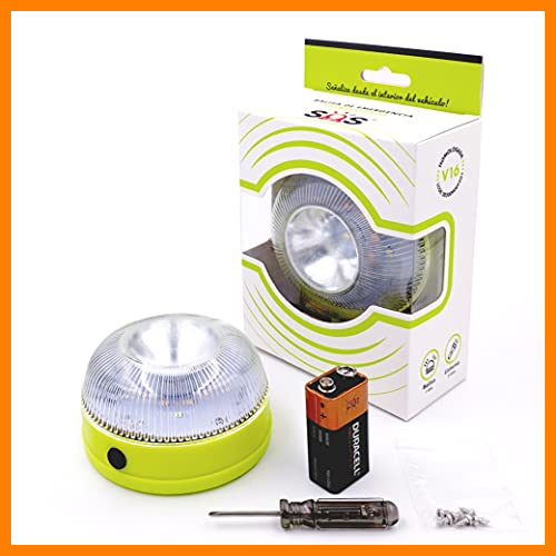 【 Mejor precio en oferta de 】✔️️ SOS Light Luz V16 Homologada - Luz Emergencia Coche Homologado Dgt - Luz De Emergencia V16 Homologada - Help Flash con Doble Función, Linterna coches