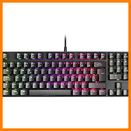 【 Mejor precio en oferta de 】✔️️ MARSGAMING MKREVOPRO, Teclado Gaming RGB Mecánico, TKL+ NUM, Switch Marrón, ES