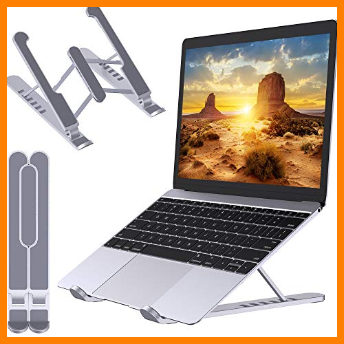 【 Mejor precio en oferta de 】✔️️ Babacom Soporte Portatil Mesa, Plegable Ventilado Soporte Ordenador Portátil, 6 Ángulos Ajustable Elevador Portatil Laptop Stand Compatible con MacBook Lenovo HP PC 10-15.6”, ABS+Silicona
