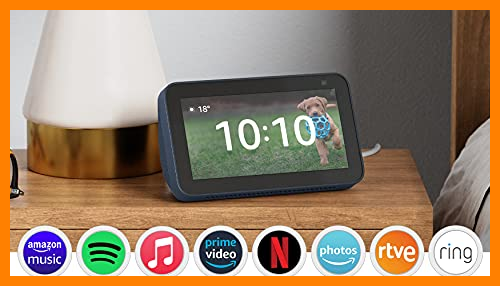 【 Mejor precio en oferta de 】✔️️ Nuevo Echo Show 5 (2.ª generación, modelo de 2021) | Pantalla inteligente con Alexa y cámara de 2 MP | Azul