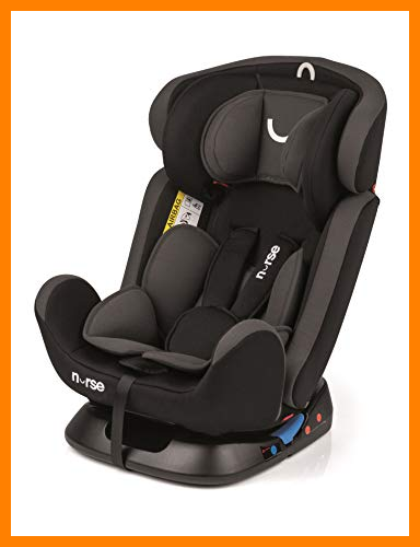 【 Mejor precio en oferta de 】✔️️ Nurse Driver 2 Silla de Coche Grupo 0 1 2 3, desde Recién Nacido hasta los 36 kg., Instalación con el Cinturón del Automóvil, Máxima Reclinación, Incluye Reductor, Color Negro