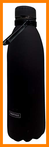 【 Mejor precio en oferta de 】✔️️ NERTHUS FIH 622 Termo Doble Pared para frios y Calientes Diseño Negra de Acero Inoxidable 1500 ml Libre de BPA, Tapon Hermético, 18/8