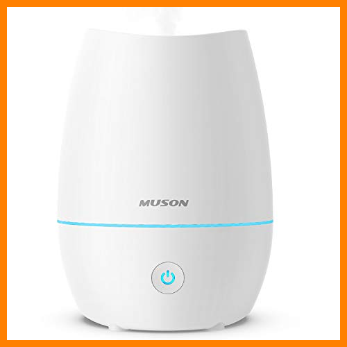 【 Mejor precio en oferta de 】✔️️ Muson Difusor Aceites Esenciales, 350ml Humidificador Ultrasónico de Aromaterapia con 7 Luces LED de Color& Apagado Automático& Silencioso, Difusor de Aromas 3 en 1 para Hogar, Yoga, Bebé- Blanco