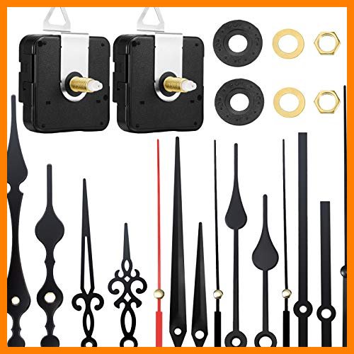 【 Mejor precio en oferta de 】✔️️ Mudder 2 Piezas Mecanismo de Movimiento de Reloj de Eje Largo y Alto Torque con 5 Diferentes Pares de Manecillas para DIY Reparación de Reloj Reemplazo de Piezas