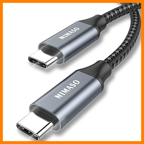 【 Mejor precio en oferta de 】✔️️ NIMASO USB C a USB C Cable 1M,Cable Tipo C de Carga Rápida 100W 20V/5A PD con E-Mark Chip y Cable de Datos para MacBook,MacBook Pro,iPad Pro 2021/2018,MacBook Air 2020,ChromeBook Pixel,Galaxy S20/S10