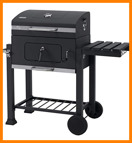 【 Mejor precio en oferta de 】✔️️ Tepro Toronto Click - Barbacoa de carbón/parrilla carro esmaltada, antracita/acero inoxidable