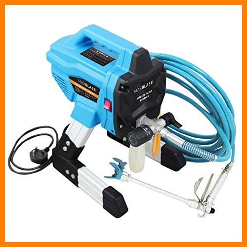 【 Mejor precio en oferta de 】✔️️ Maxblast 650w Interior de Aire Eléctrico Comercial Sin Aire Pulverizador De Pintura de Pared Kit Pistola Rociadora 1.4L