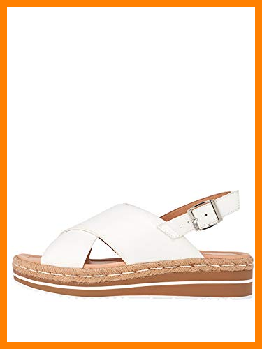【 Mejor precio en oferta de 】✔️️ Marypaz, Sandalia Plataforma de Esparto Moda Verano para Mujer Blanco 40 EU
